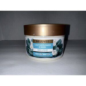 Beloved Cactus Flower & Basil Body Cream With Essential Oils 10 Oz Vegan & Cruel